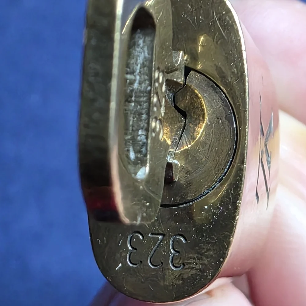 Authentic Louis Vuitton Brass Padlock with Key #323 641